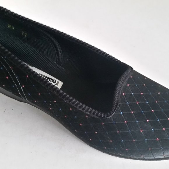 New Women's FOAMTREADS ALLURE black slippers - Picture 1 of 12